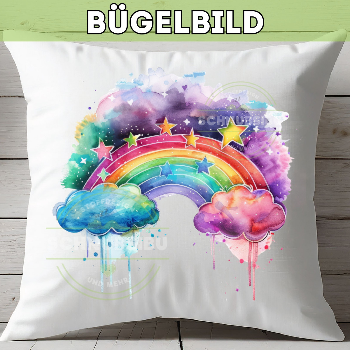 Bügelbild Regenbogen